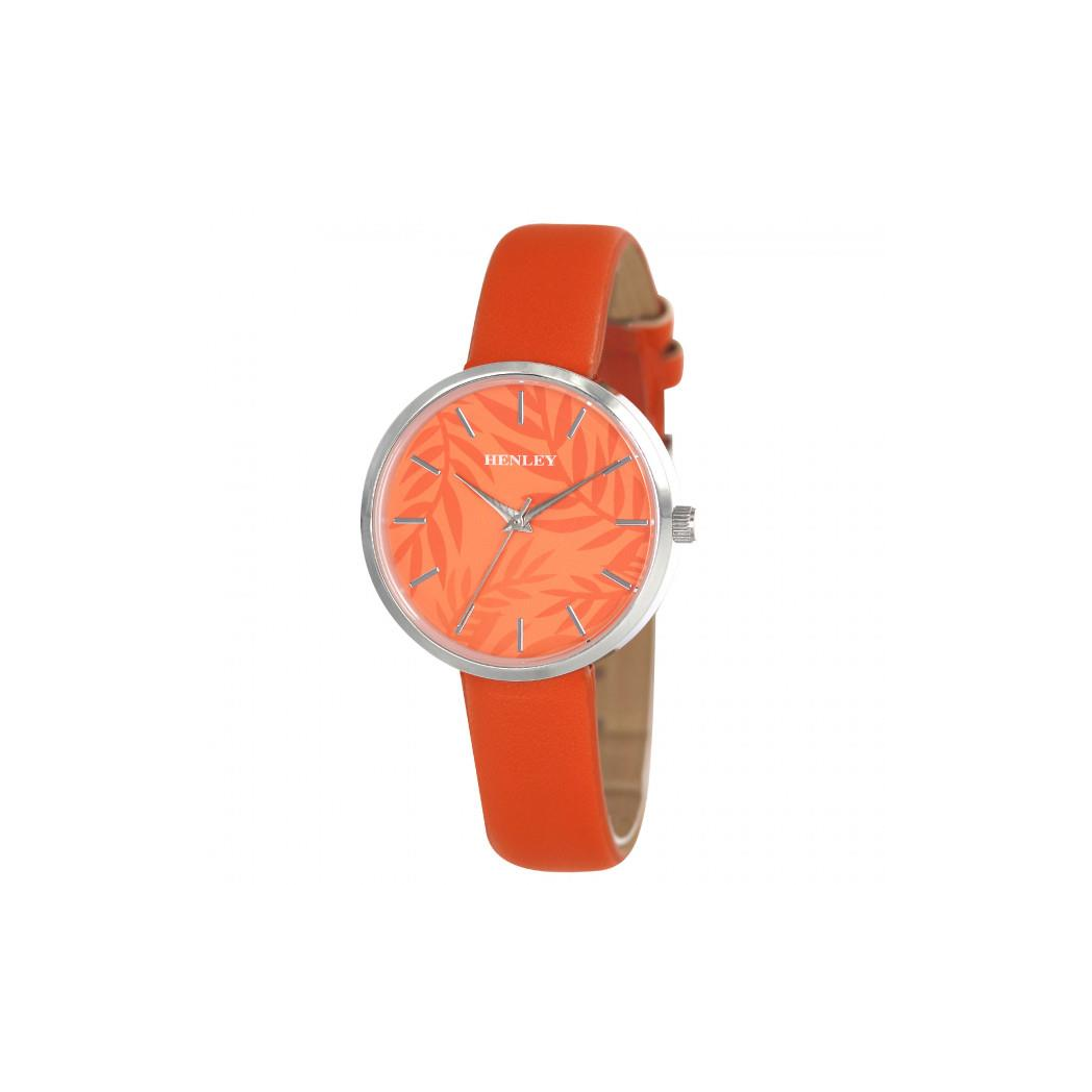 Henleys Ladies Palm Motif Watch - Orange H06170.8