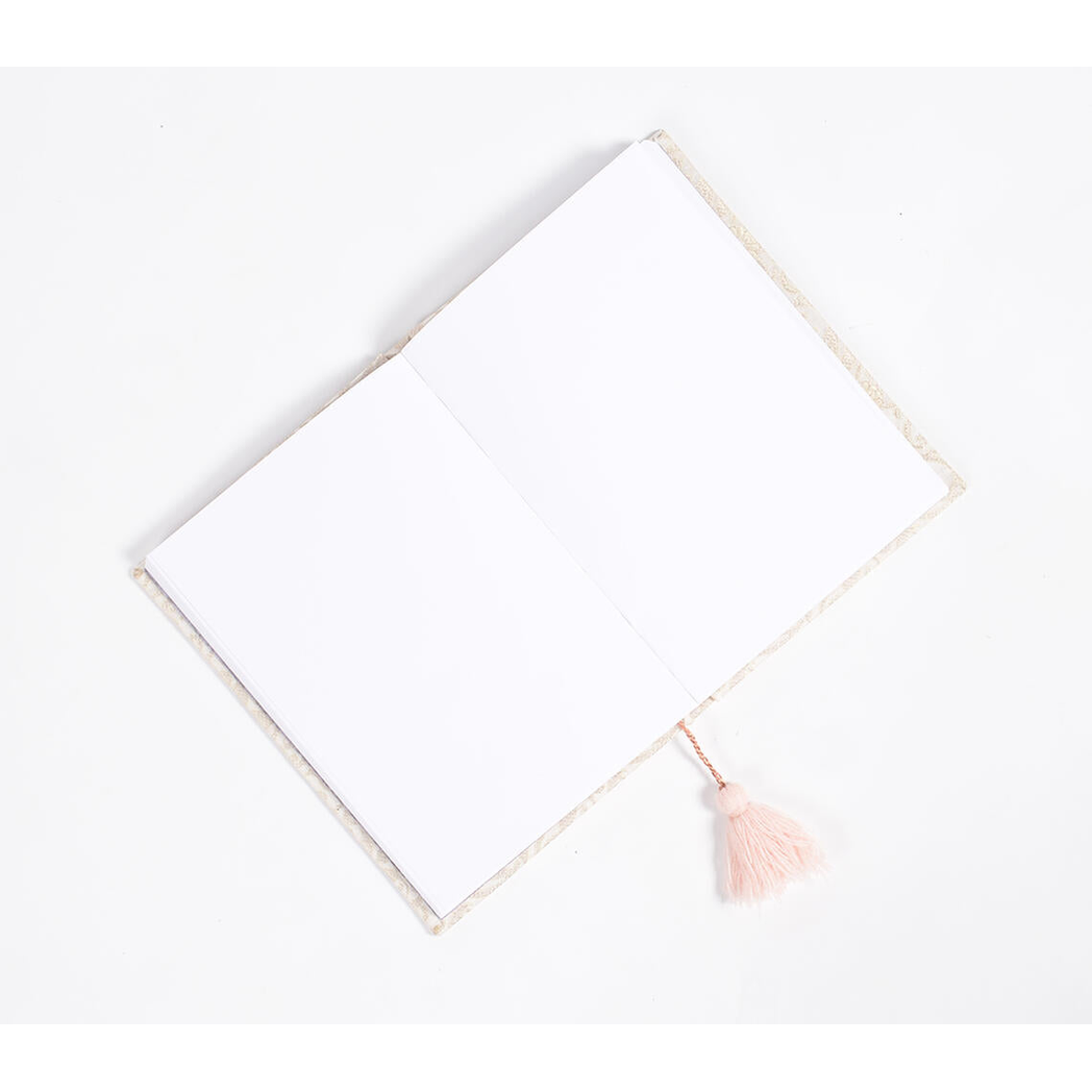 Hand Bound Fabric Diary with Tassel Bookmark