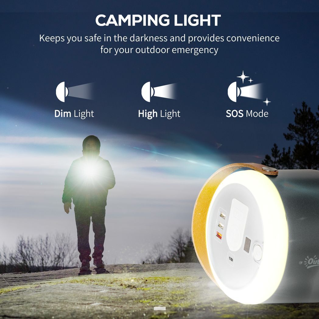 153.6Wh/48000mAh Portable Power Station with LED Flashlight, DC Outlet