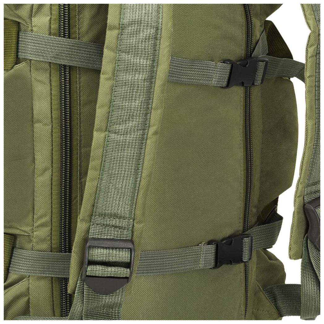 3-in-1 Army-Style Duffel Bag 90 L Olive Green