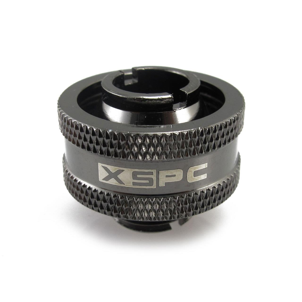 XSPC G1/4 to 1/2 ID 3/4 OD Compression Fitting V2 - Black Chrome (8 Pack)