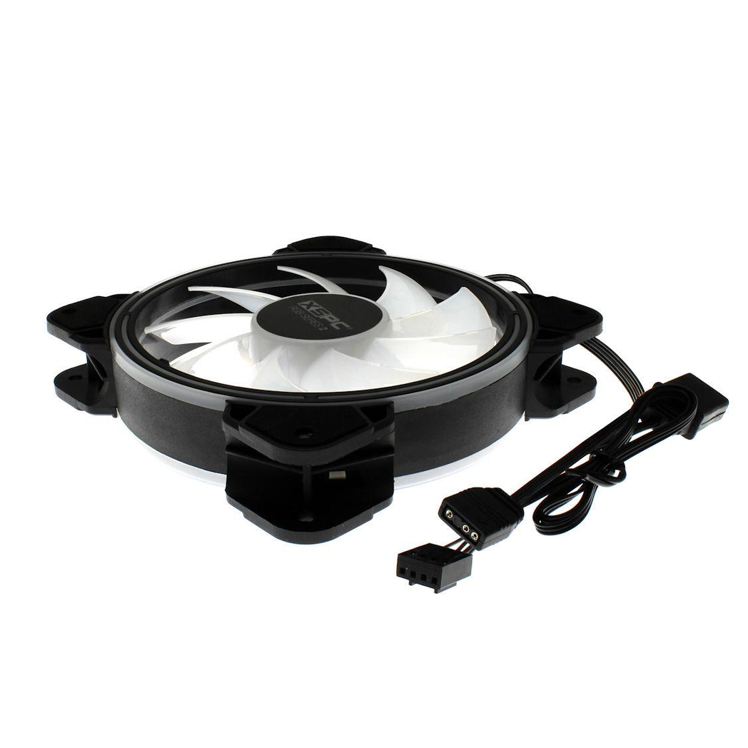 XSPC RGB Series 2, PWM 800-2200RPM 5V 3Pin aRGB 120mm Fan - 3 Pack