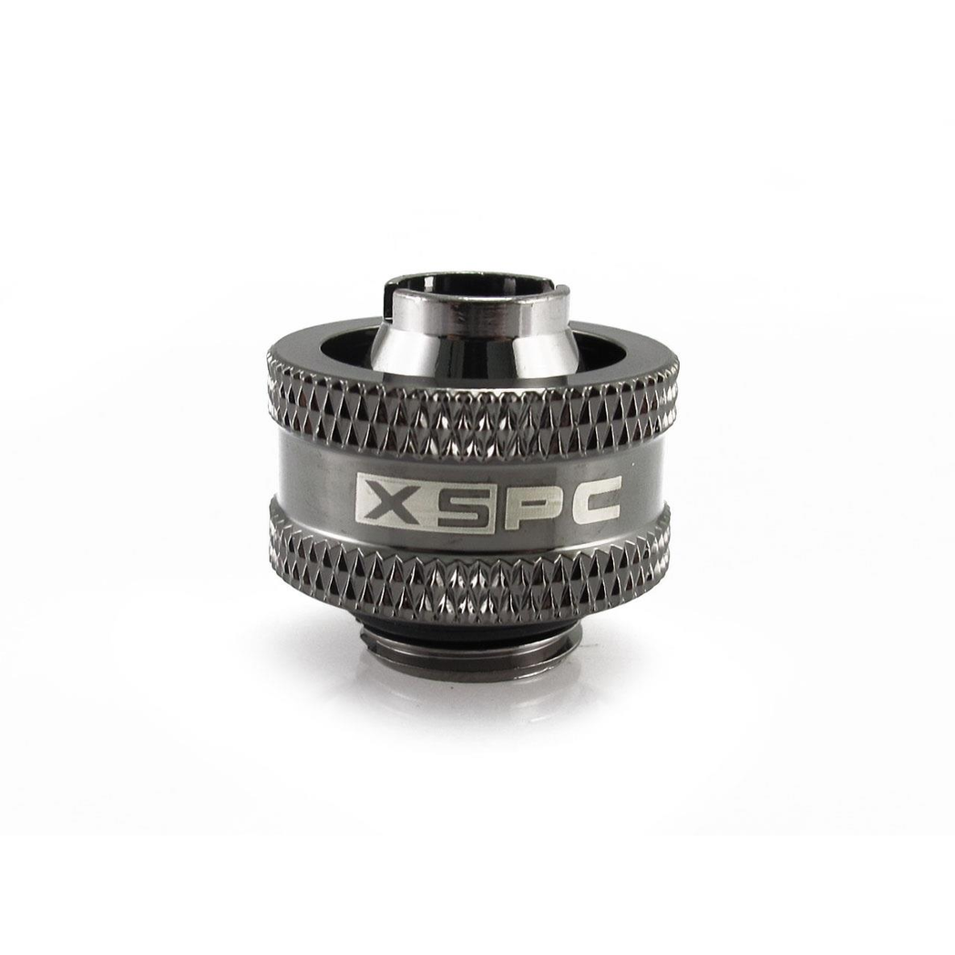 XSPC G1/4 to 3/8 ID 5/8 OD Compression Fitting V2 - Black Chrome (8 Pack)