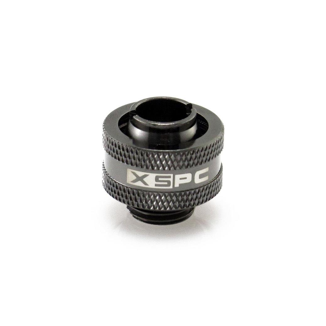 XSPC G1/4 to 7/16 ID 5/8 OD Compression Fitting V2 - Black Chrome (8 Pack)