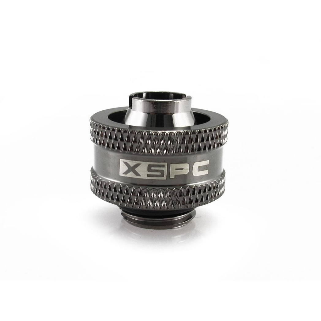 XSPC G1/4 to 7/16 ID 5/8 OD Compression Fitting V2 - Black Chrome (8 Pack)
