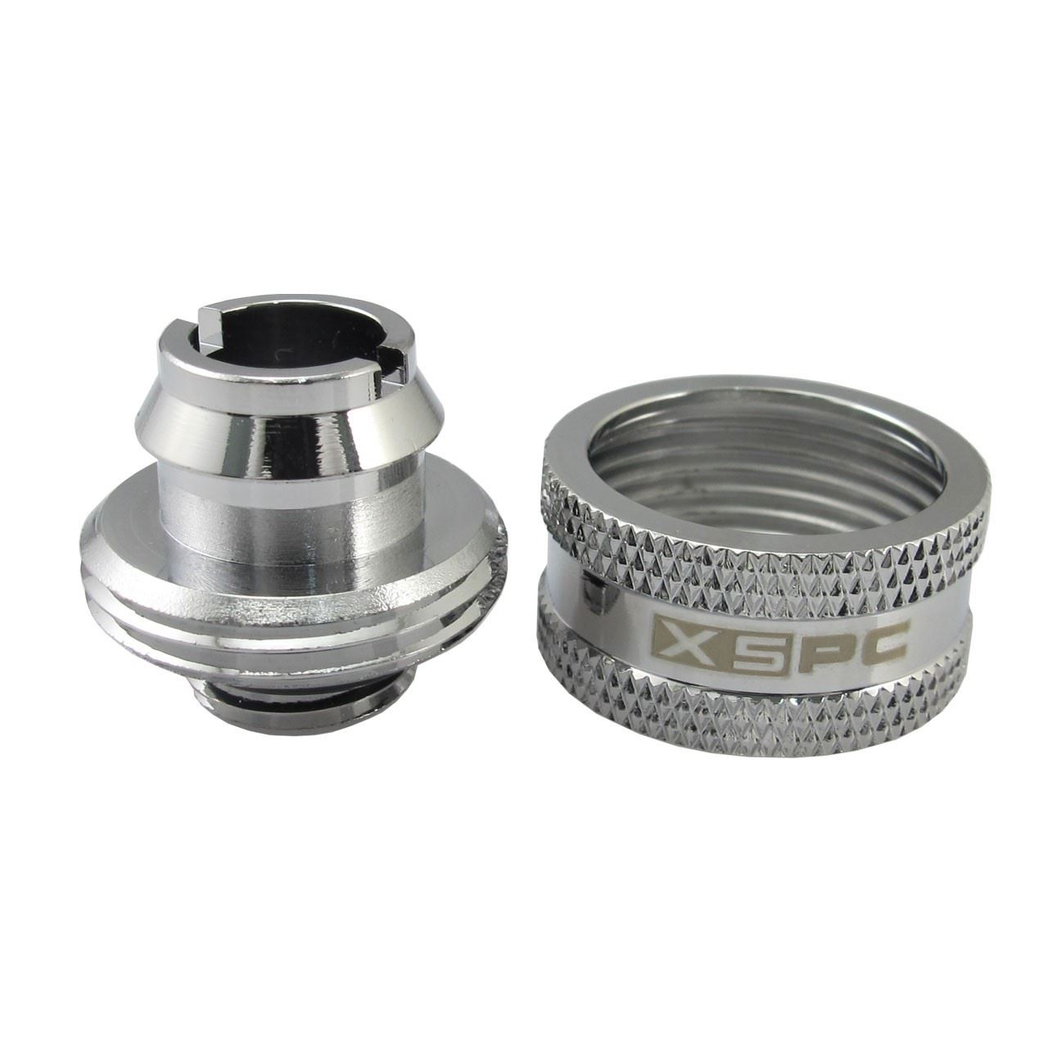 XSPC G1/4 to 1/2 ID 3/4 OD Compression Fitting V2 - Chrome (8 Pack)