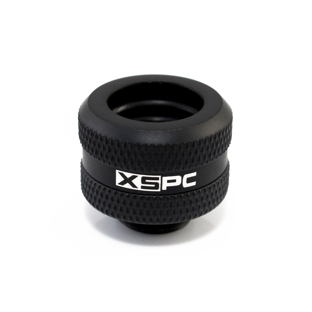 XSPC G1/4 to 14mm Rigid Tubing Triple Seal Fitting - Matte Black (8 Pack)