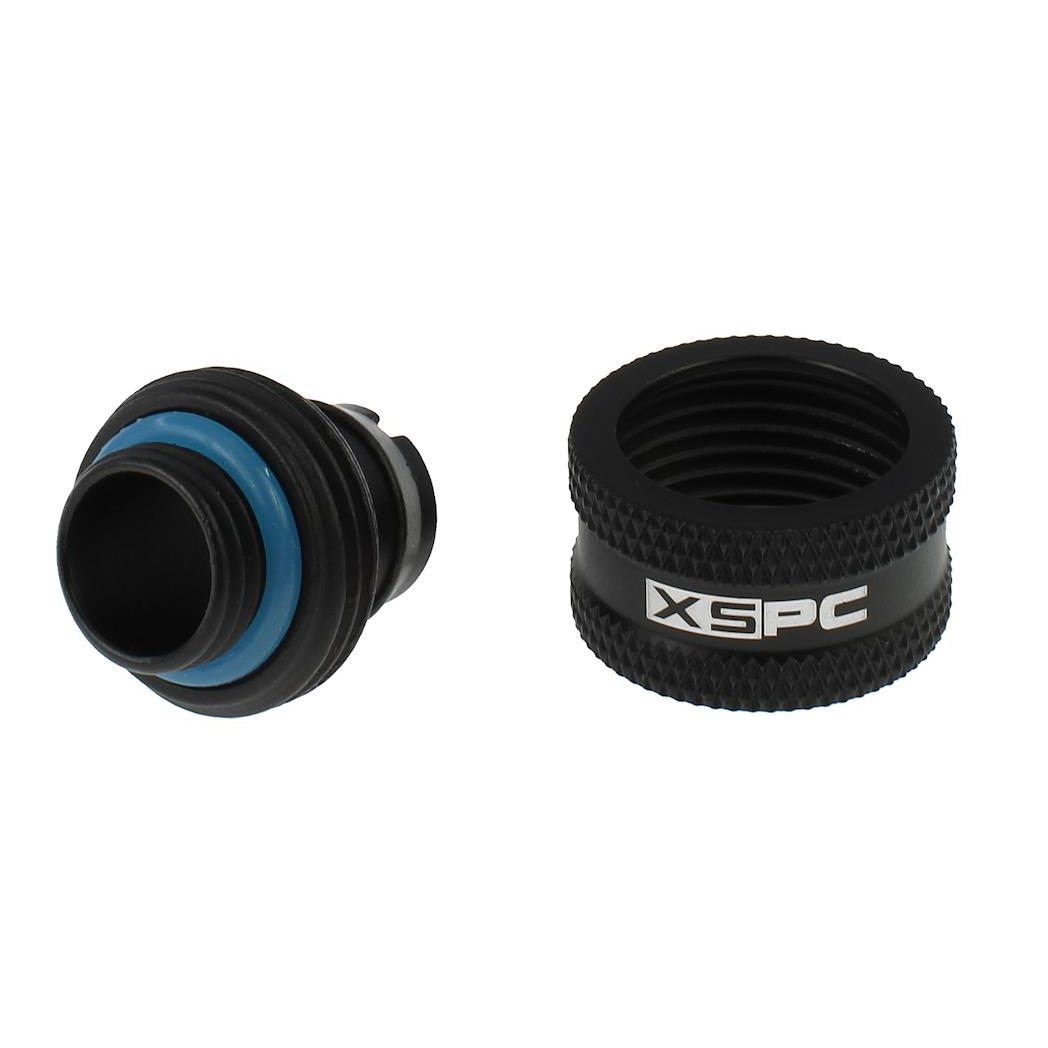 XSPC G1/4 to 7/16 ID 5/8 OD Compression Fitting V2 - Matte Black (8 Pack)