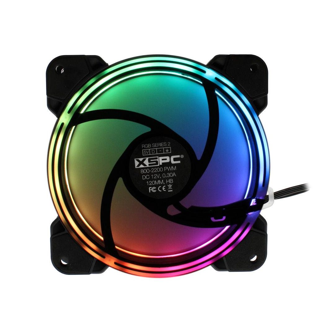 XSPC RGB Series 2, PWM 800-2200RPM 5V 3Pin aRGB 120mm Fan