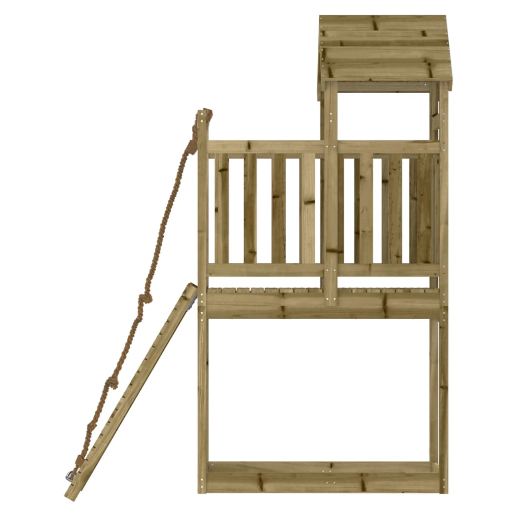 Playhouse with Climbing Wall Impregnated Wood Pine