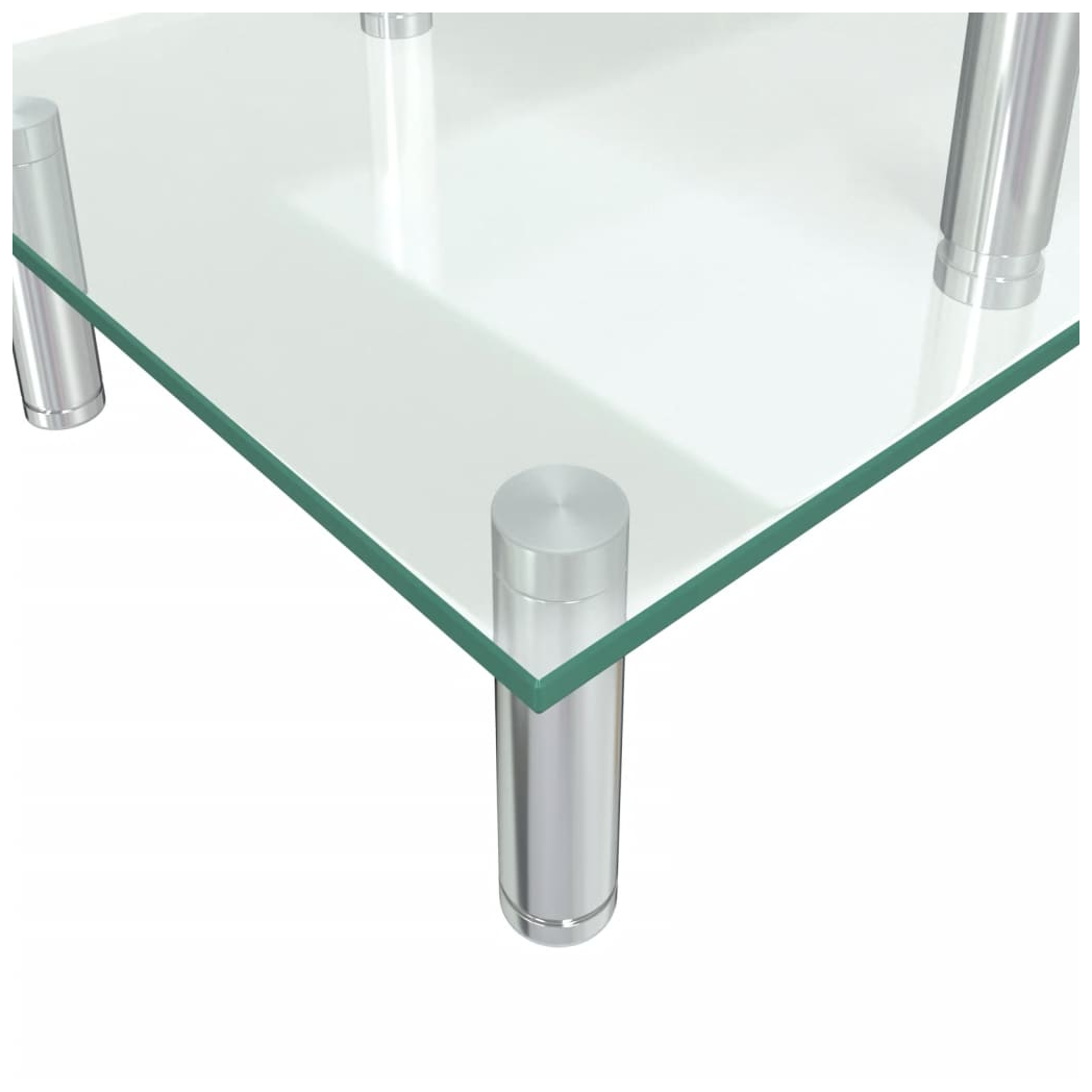 2-Tier Monitor Stand Transparent Glass