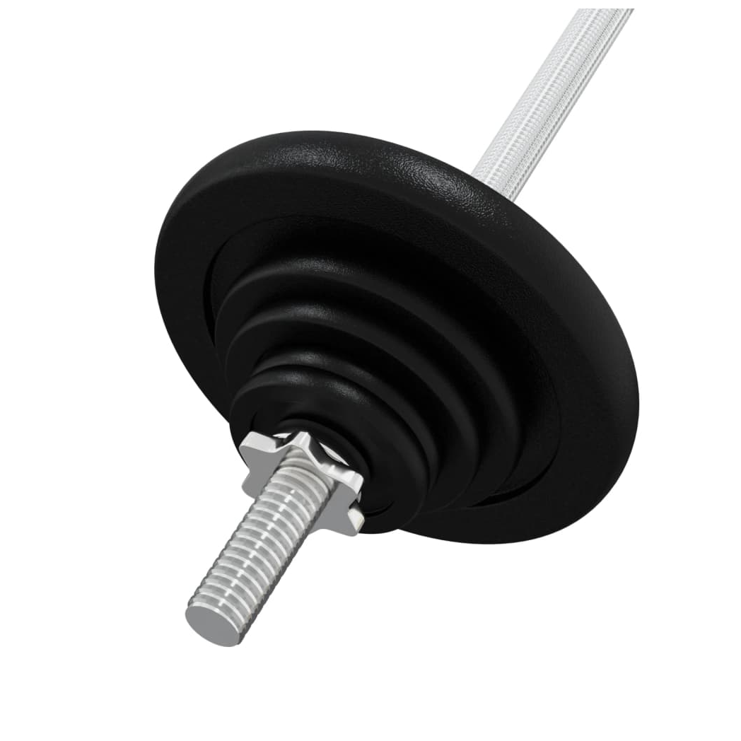 Barbell with Plates 60 kg Cast Iron