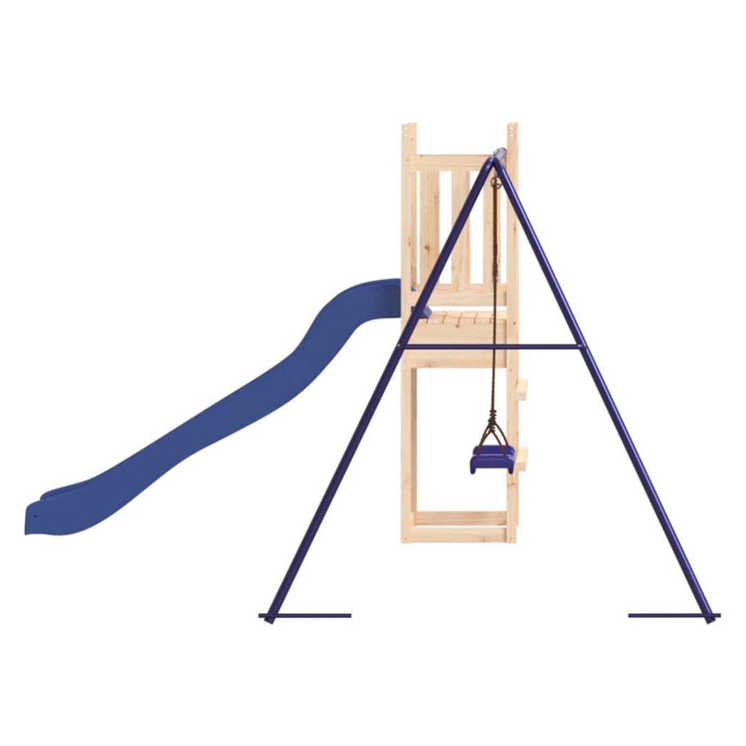 Playhouse with Slide Swing Solid Wood Pine