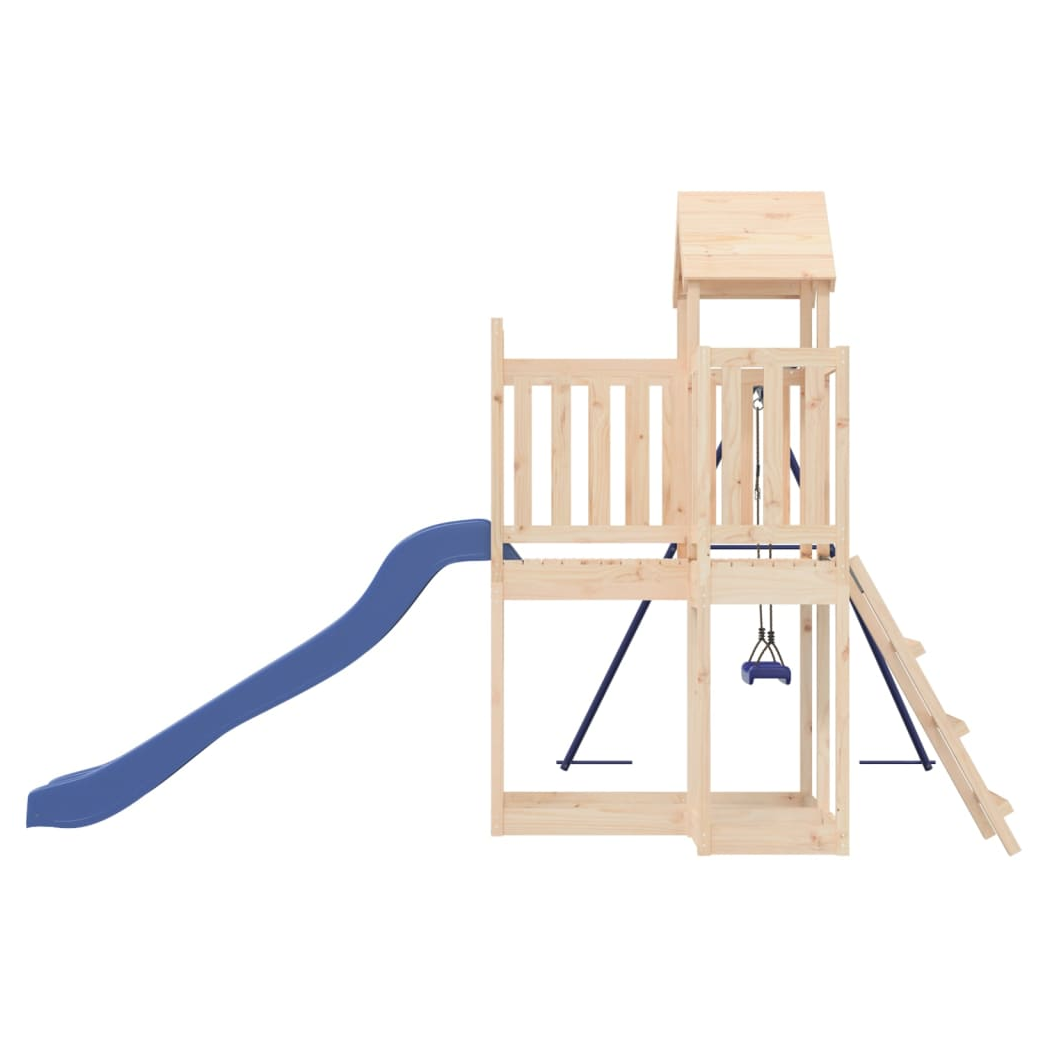 Playhouse with Slide Swing Solid Wood Pine