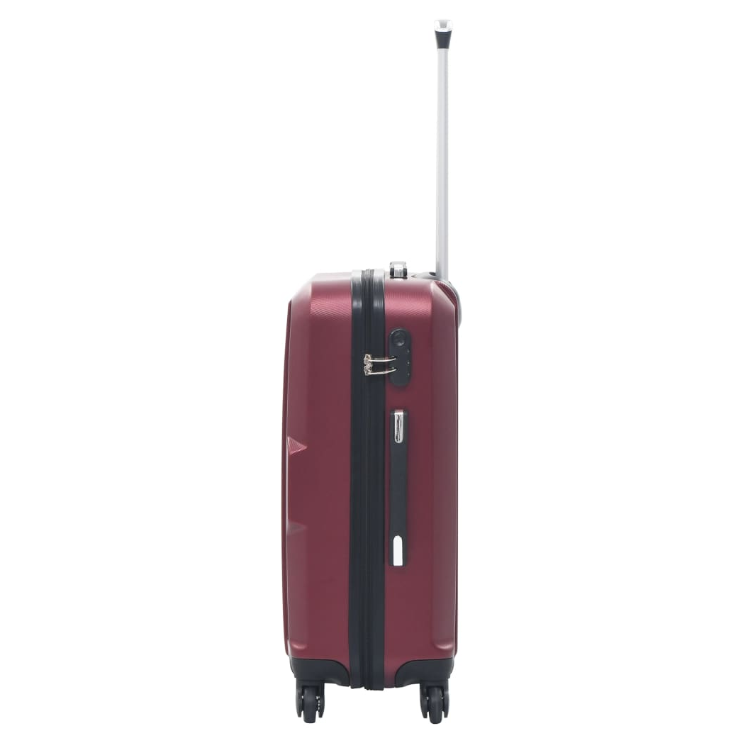 Hardcase Trolley Set 3 pcs Wine Red ABS