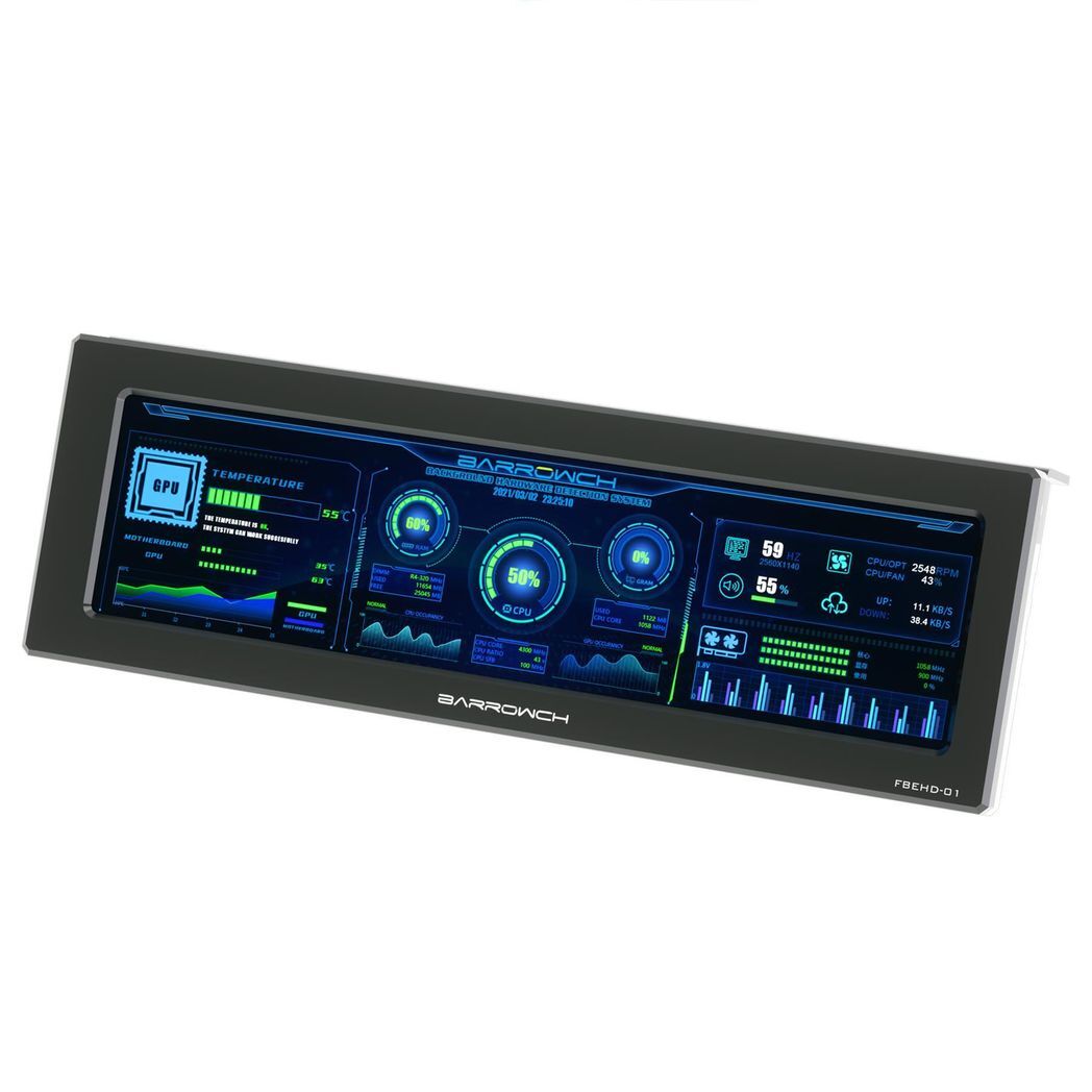 BarrowCH 250mm IPS High Definition System Monitoring LCD Display - Black