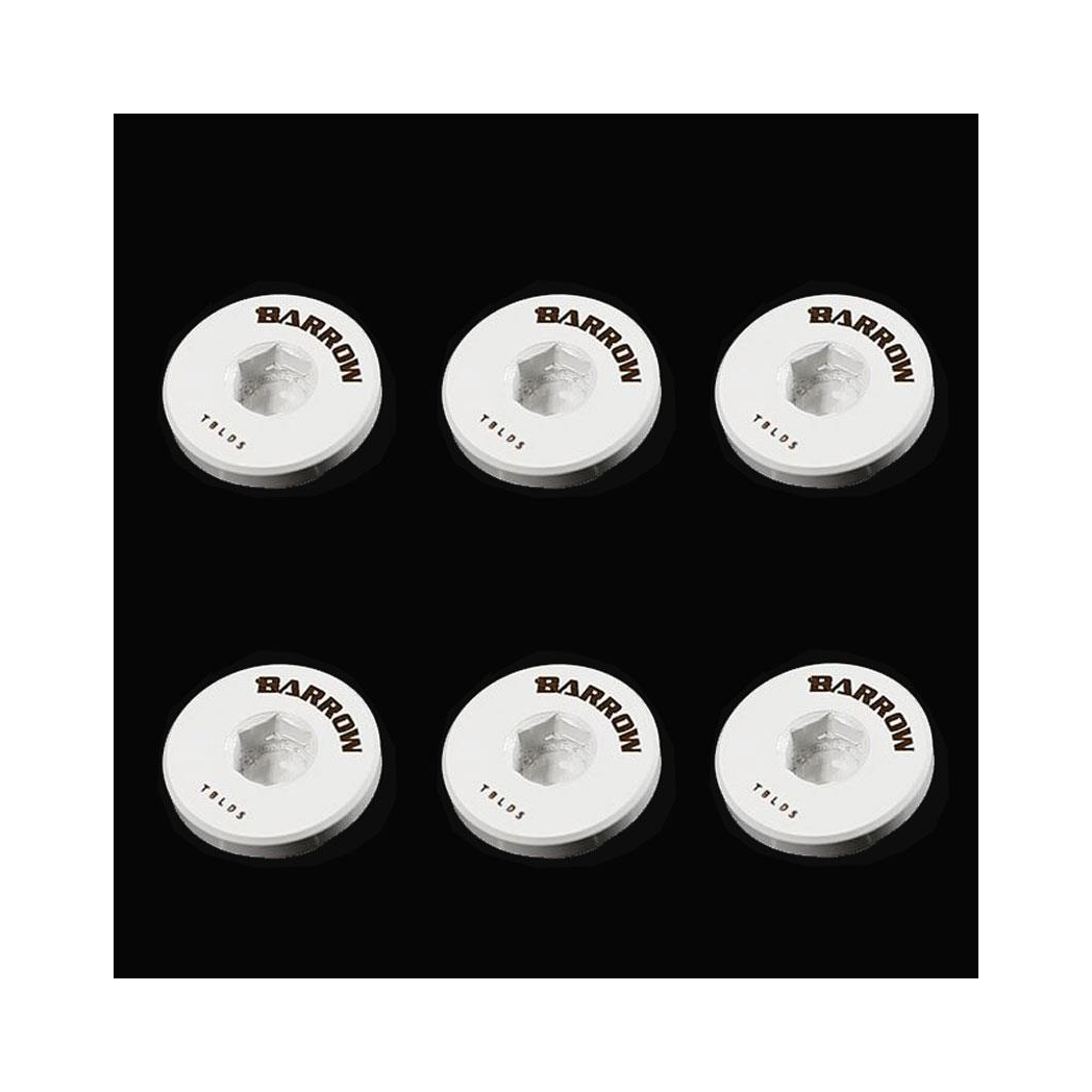 Barrow G1/4 Hex Blank Plug - White (6 Pack)