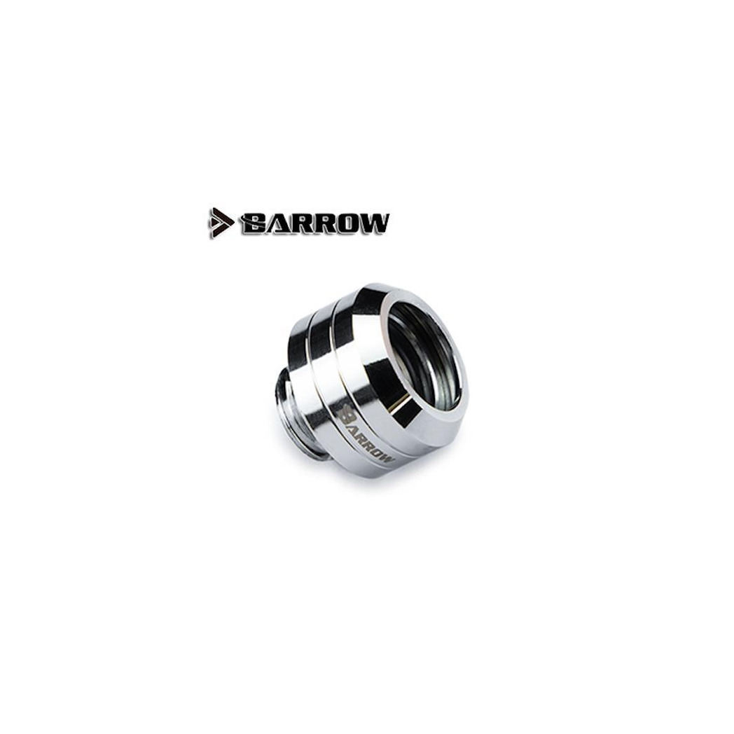 Barrow G1/4 - 14mm OD Twin Seal Hard Tube Fitting (Smooth) - Shi Silver (6 Pack)