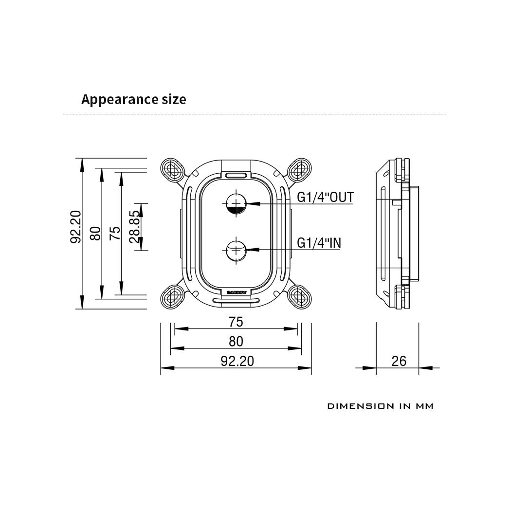 Barrow Acrylic Kepler Series CPU Waterblock, aRGB, INTEL 115x / 1700 - Black