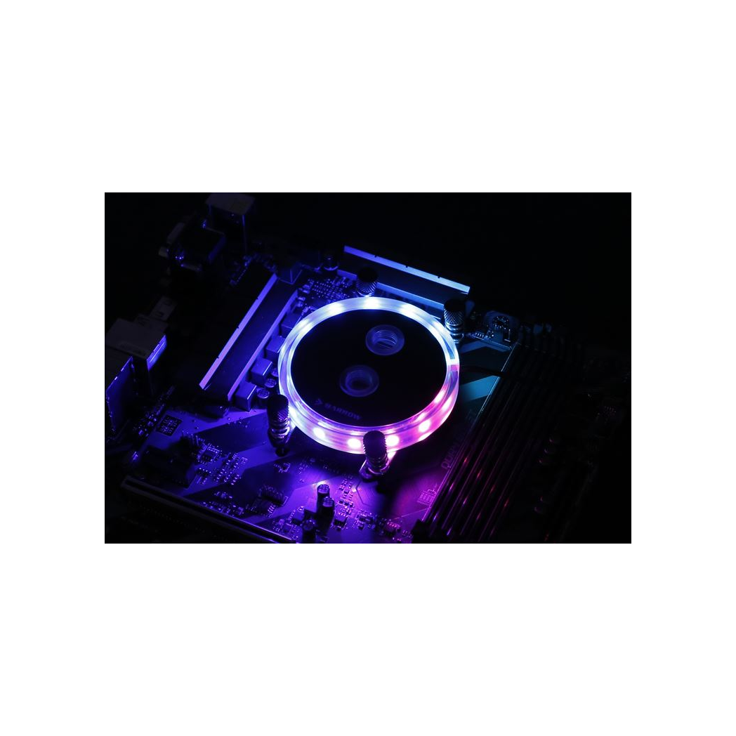 Barrow Rays Edition Aurora CPU Waterblock, LRC 2.0 RGB, AMD AM4 - Black