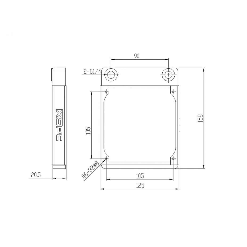 XSPC TX120 Ultrathin Radiator - White