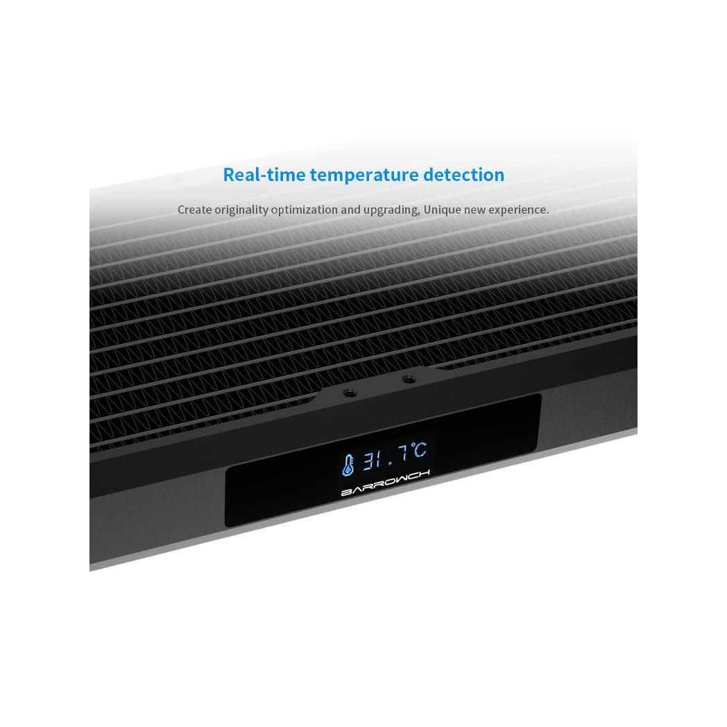 BarrowCH Chameleon Fish 240Y OLED Copper Radiator (2x120mm) - Black / Clear