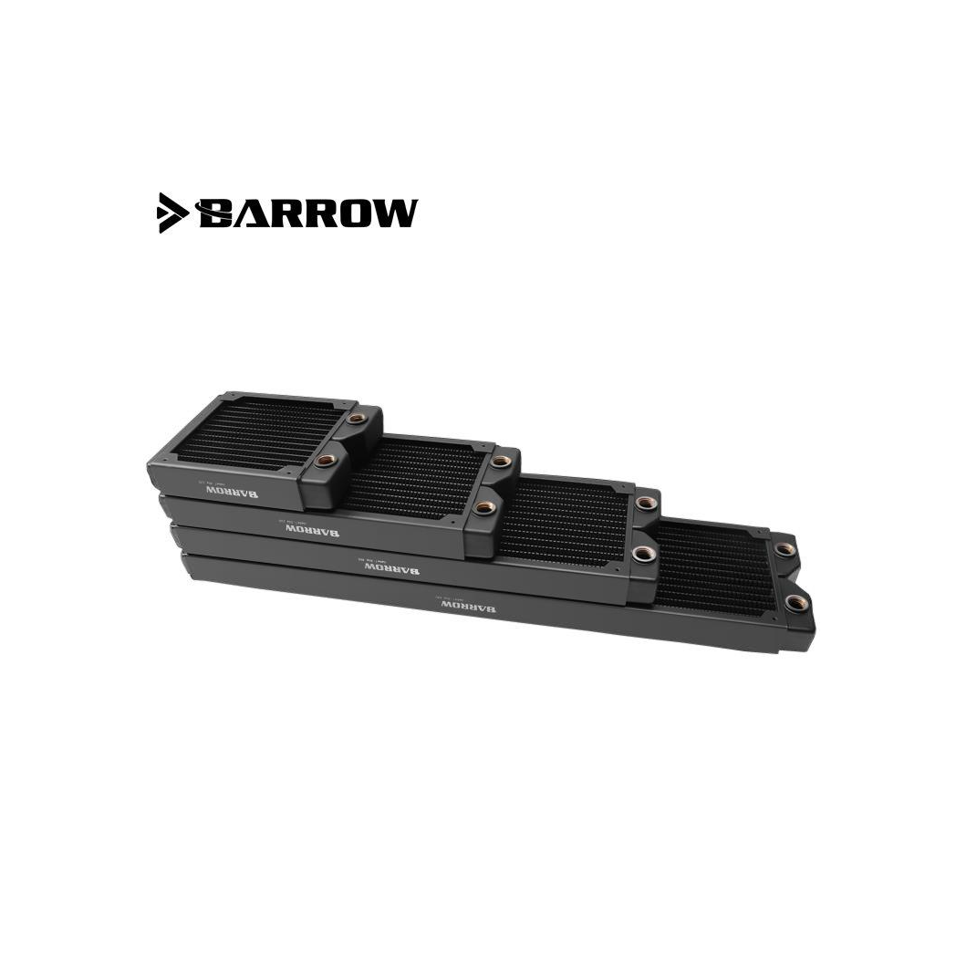 Barrow Dabel-B Series 360mm (3x120) Slim Line Copper Radiator - Black