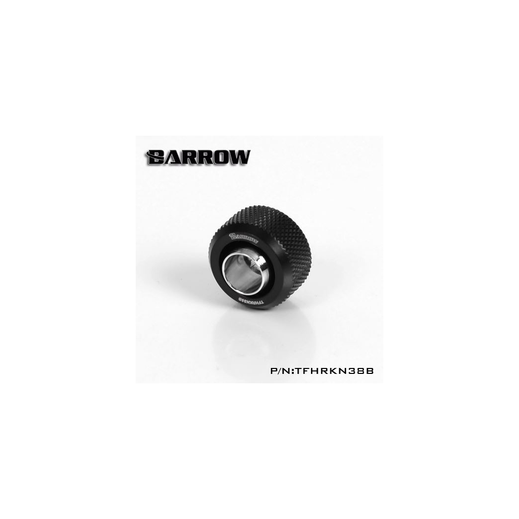 Barrow G1/4 - 13/10mm Flexible Tube Compression Fitting - Black (6 Pack)