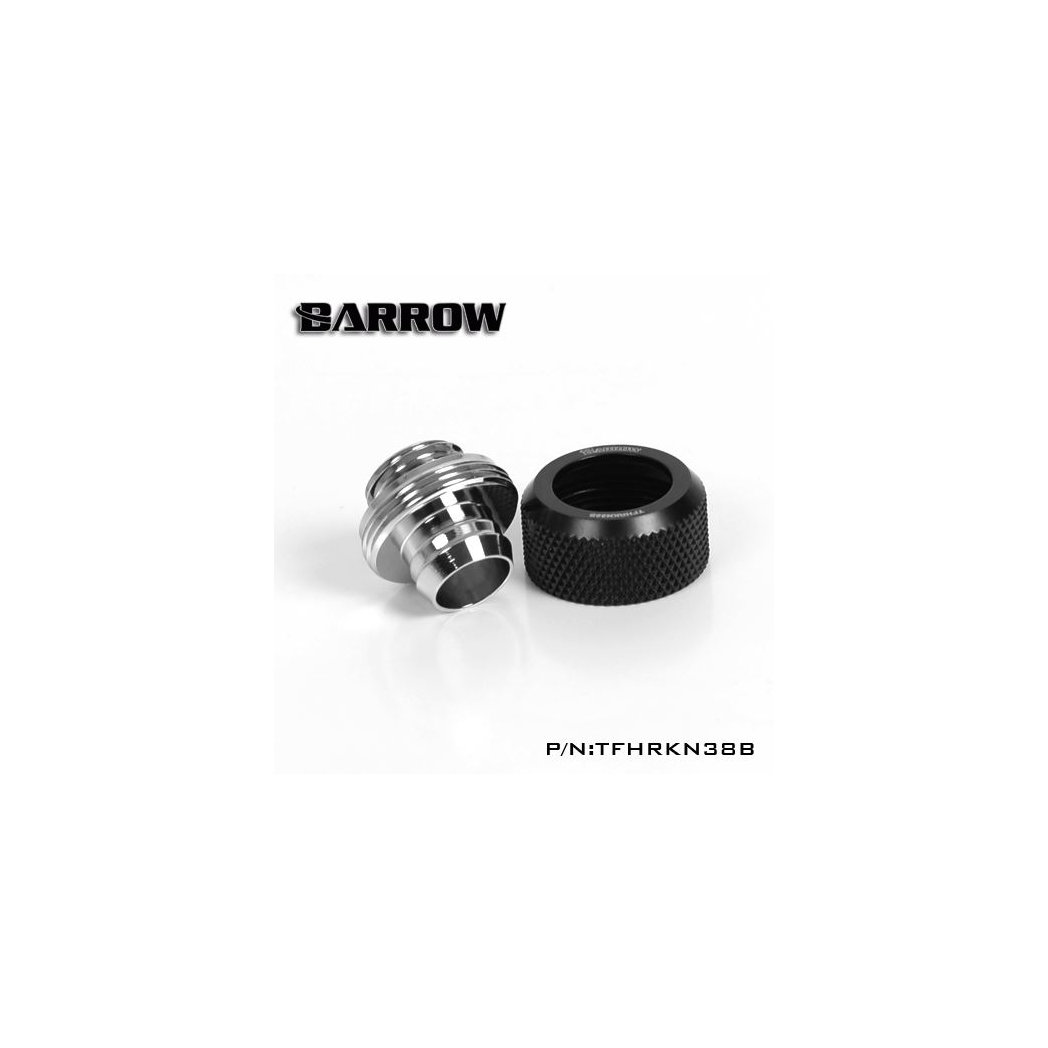 Barrow G1/4 - 13/10mm Flexible Tube Compression Fitting - Black (6 Pack)