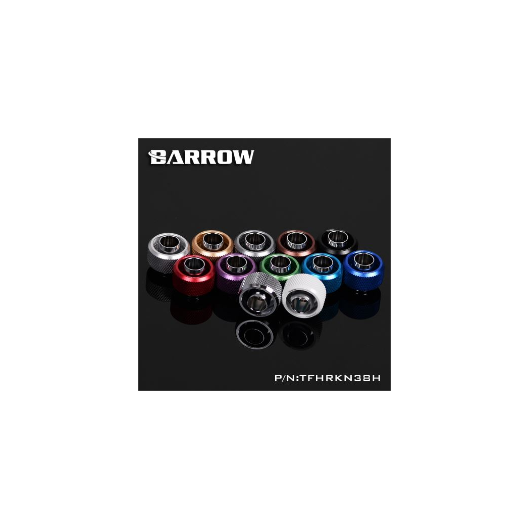 Barrow G1/4 - 16/10mm Flexible Tube Compression Fitting - Black (6 Pack)