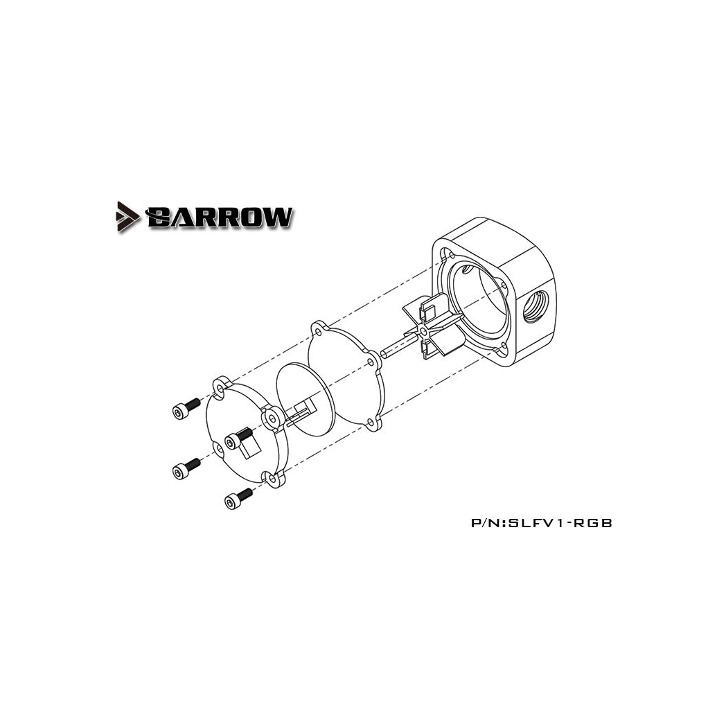 Barrow G1/4 Flow Indicator / Meter with LRC 2.0 RGB Lighting