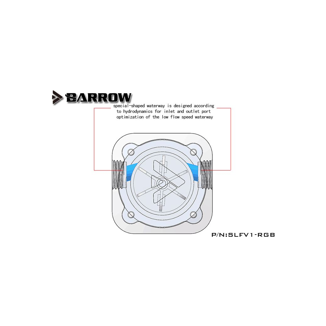 Barrow G1/4 Flow Indicator / Meter with LRC 2.0 RGB Lighting