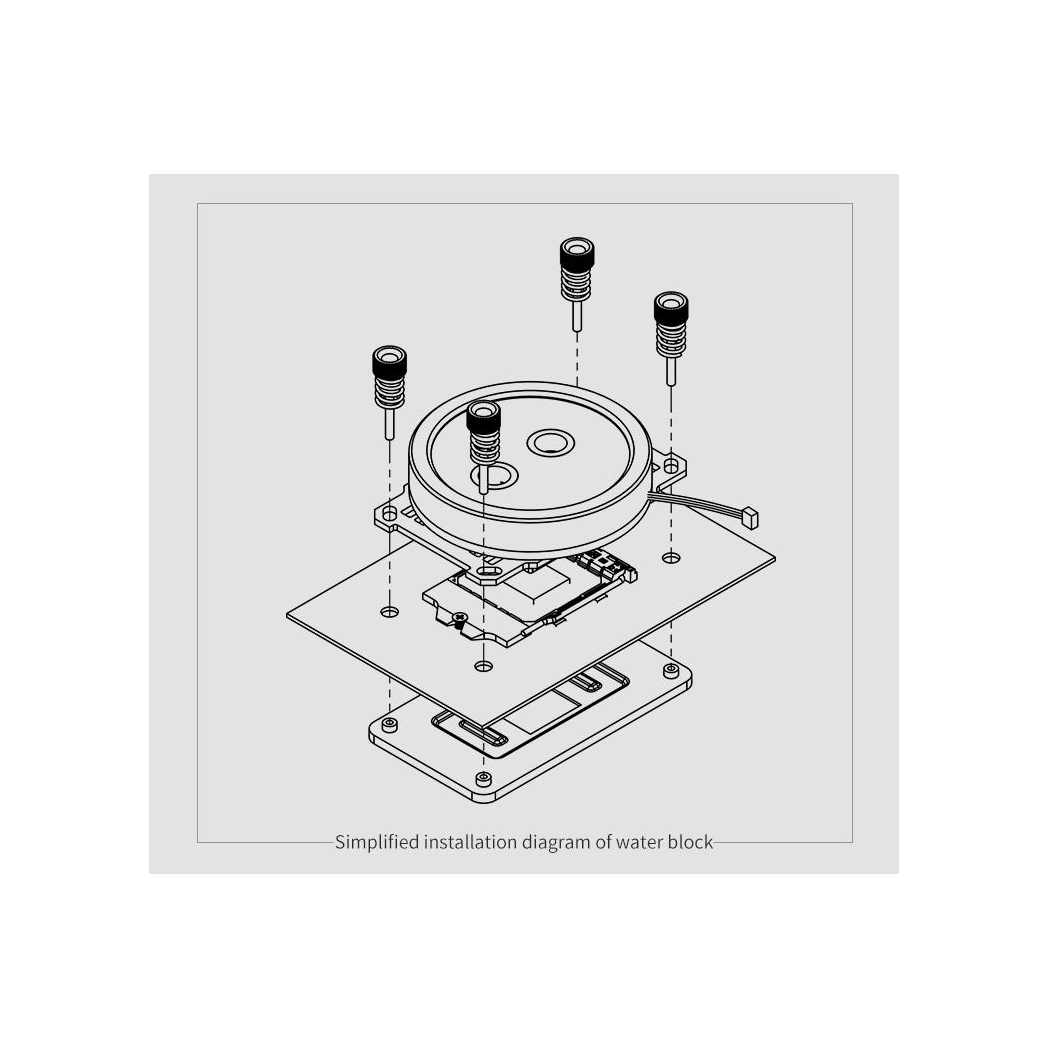 Barrow Supreme Infinity Mirror CPU Waterblock, aRGB, INTEL 115x, 1700 - Black