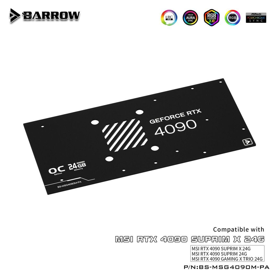 Barrow MSI RTX4090 TRIO , LRC 2.0 RGB Graphics Card Waterblock + Backplate