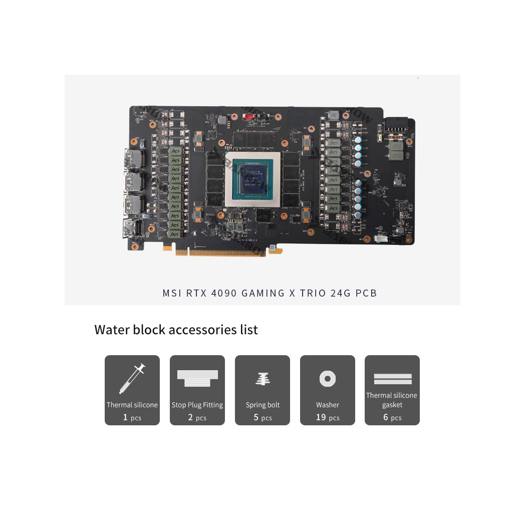 Barrow MSI RTX4090 TRIO , LRC 2.0 RGB Graphics Card Waterblock + Backplate