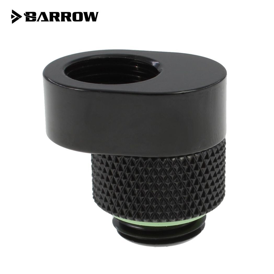 Barrow G1/4 Male to G1/4 Offset Female 360 Degree Rotary Adapter - Black