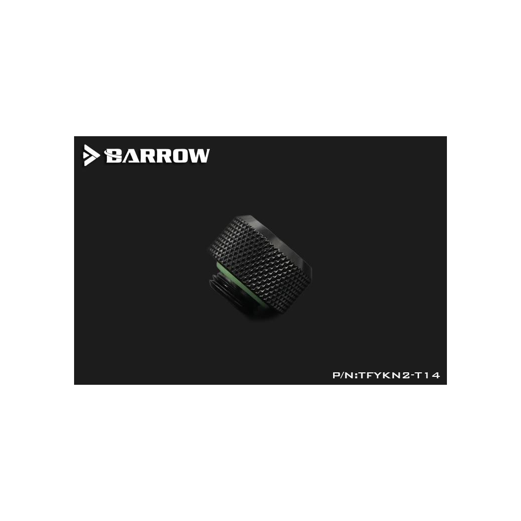Barrow G1/4 - 14mm OD Anti Off Rubber Seal Hard Tube Compression Fitting - Black