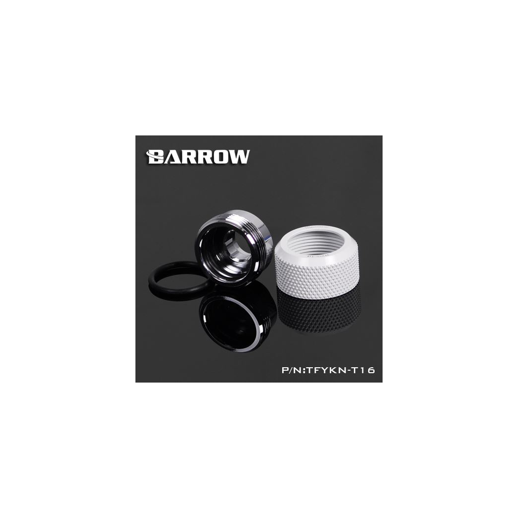 Barrow G1/4 - 16mm OD Twin Seal Hard Tube Compression Fitting - White (6 Pack)