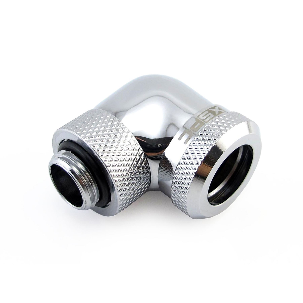 XSPC G1/4 to 14mm Rigid Tubing - 90 Rotary Fitting V2 (Chrome)