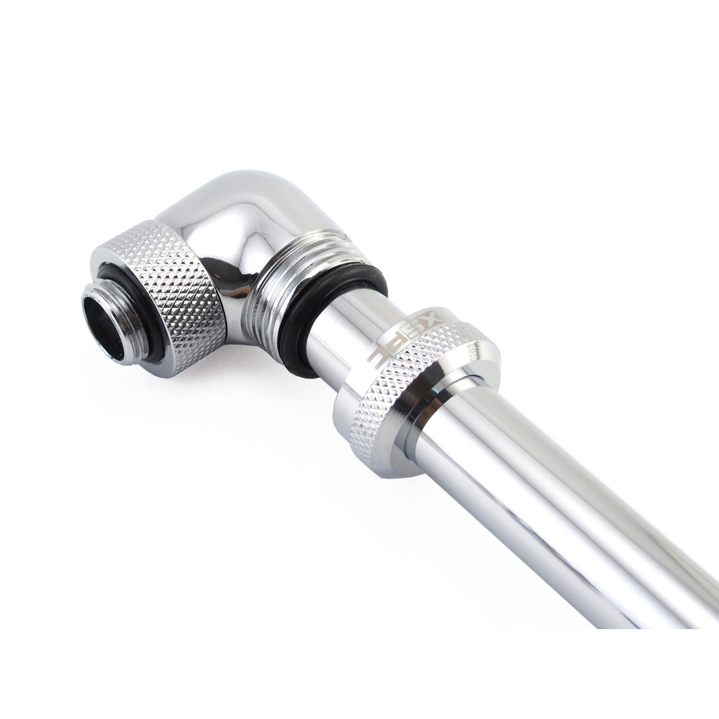 XSPC G1/4 to 14mm Rigid Tubing - 90 Rotary Fitting V2 (Chrome)