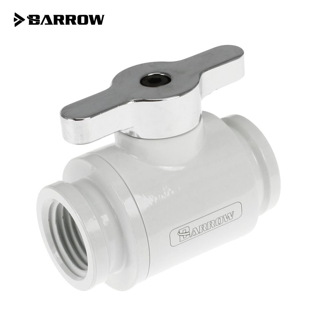 Barrow G1/4 Mini Ball Valve, Silver Handle - White