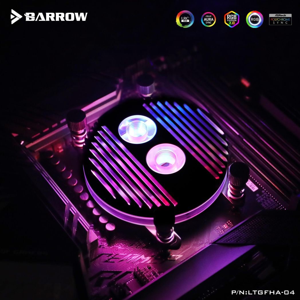 Barrow Horizon CPU Waterblock, LRC 2.0 RGB, AMD AM4 / AM5 - Black