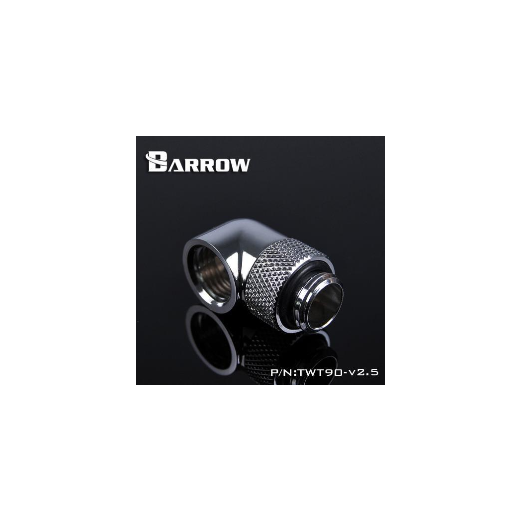 Barrow G1/4 Male Rotary to 90 Degree Female Angle - Shiny Silver (4 Pack)