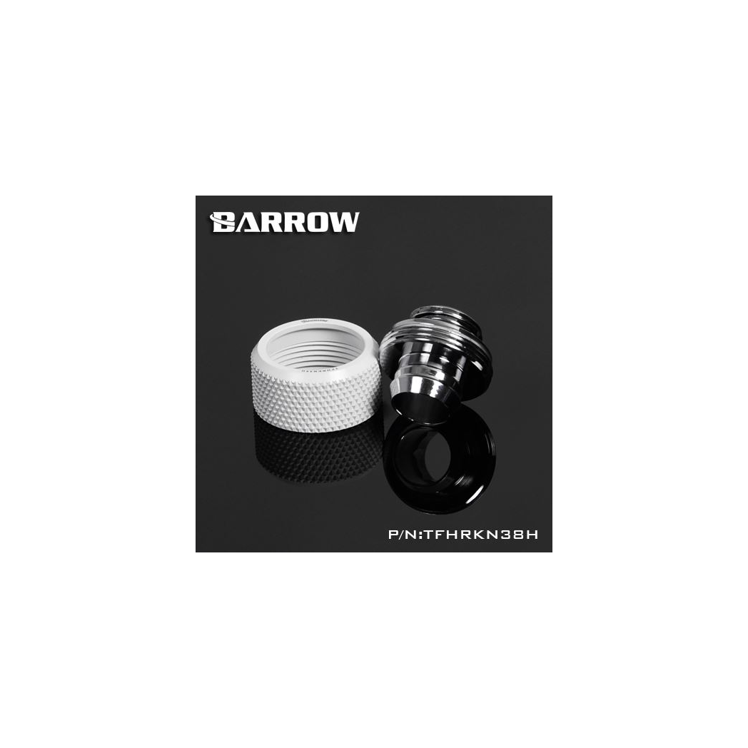 Barrow G1/4 - 16/10mm Flexible Tube Compression Fitting - White (6 Pack)