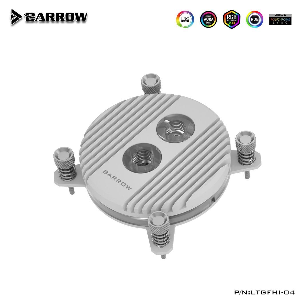 Barrow Horizon CPU Waterblock, LRC 2.0 RGB, INTEL 115x / 1700 - White