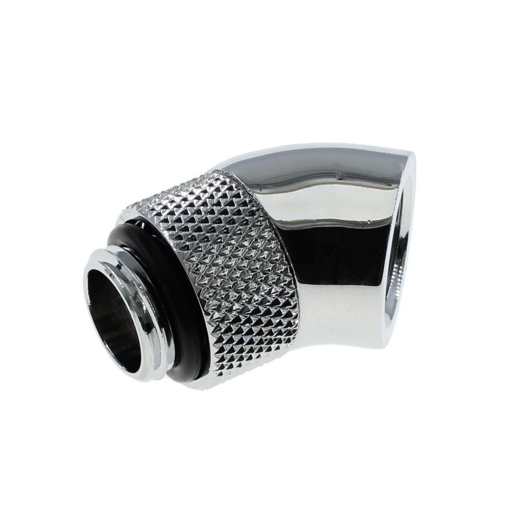 Barrow G1/4 Male Rotary to 45 Degree Female Angle - Shiny Silver