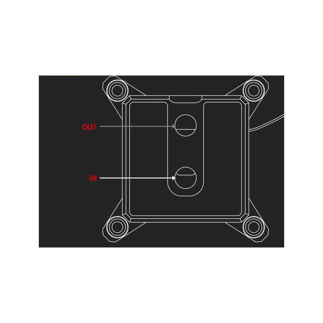 Barrow Composite Edition Micro Jet CPU Waterblock, aRGB, INTEL 115x - Black