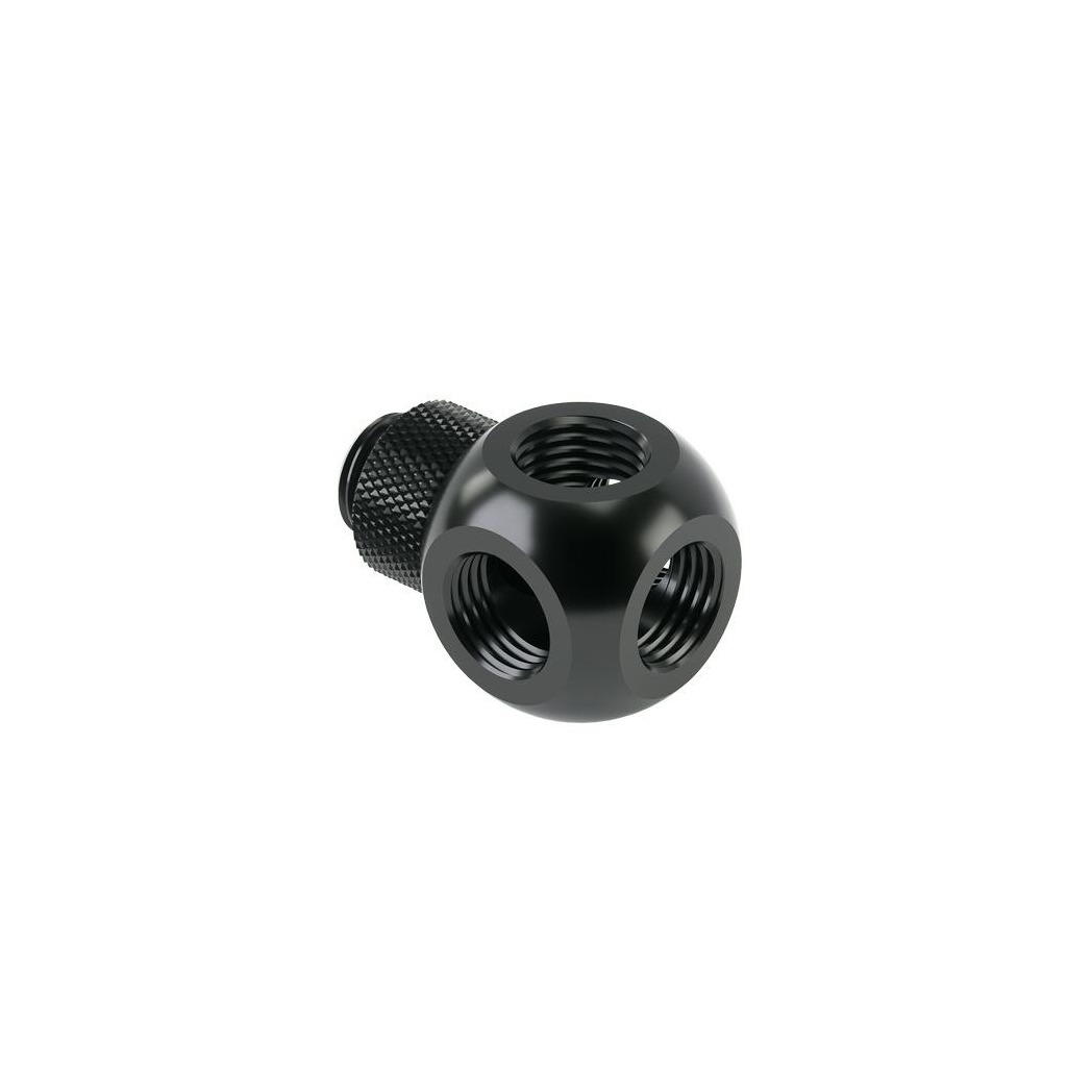 Barrow G1/4 Male Rotary - G1/4 Female 5 Way T-Splitter - Black