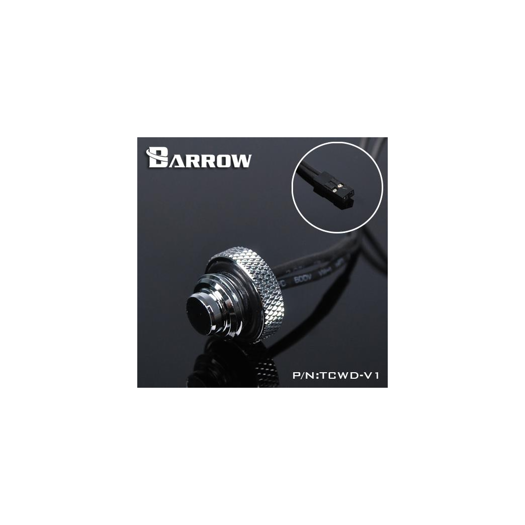 Barrow G1/4 - 10k Temperature Sensor Blank Plug - Shiny Silver