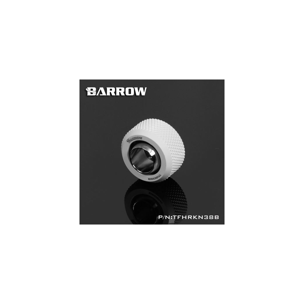 Barrow G1/4 - 13/10mm Flexible Tube Compression Fitting - White (6 Pack)